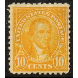 #562 10¢ Monroe, Orange, Hinged CR.