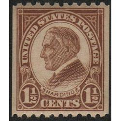 #605 1½¢ Harding, Yellow Brown Coil