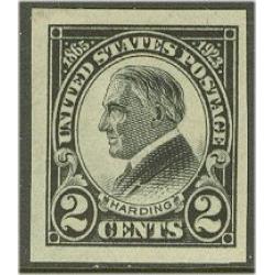 #611 2¢ Harding Black, Imperforate