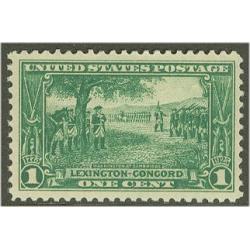 #617 1¢ Washington at Cambridge, Green, Never Hinged