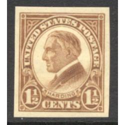 #631 1½¢ Harding, Brown Imperforate