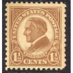 #633 1½¢ Harding, Yellow Brown