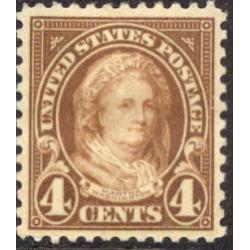 #636 4¢ Martha Washington, Yellow Brown