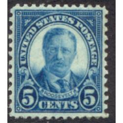 #637 5¢ Theodore Roosevelt,Dark Blue