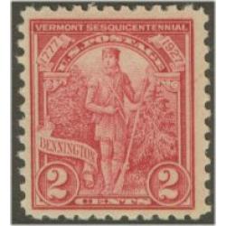 #643 2¢ Vermont, 150th Anniversary of Independence, Carmine Rose