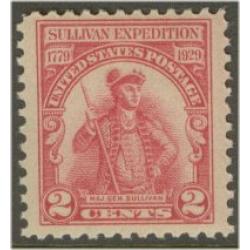 #657 2¢ Sullivan Expedition, Carmine Rose