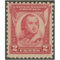 #690 2¢ General Pulaski, Carmine Rose