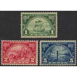 #614-16 5¢ Huguenot - Walloon Set of 3, NH