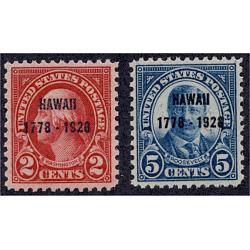 #647-648  Hawaii Overprints, Set of 2 VF, NH