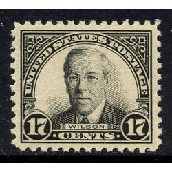 #623 17¢ Woodrow Wilson, Black, NH VF