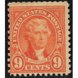 #641 6¢ Jefferson, Orange Red, Average to Fine, Professionally & Expertly Regummed