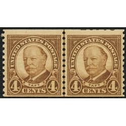 #687 4¢ Taft, Brown, Coil Line Pair