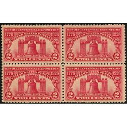 #627 2¢ 150th Anniversary of Declaration of Independence, Block of 4
