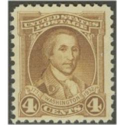 #709 4¢ Washington Portrait by Polk, Light Brown