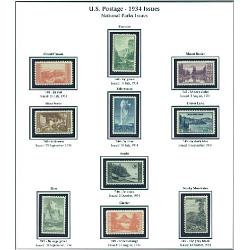#740-49 National Parks, Complete Perforated Set of Ten