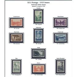 #756-65 National Parks, Complete Imperforate Set of Ten