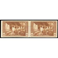 #759 Mesa Verde Imperforate, Horizontal Pair Vertical Line