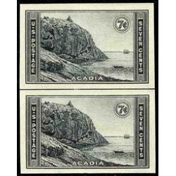 #762 Acadia Park Imperforate, Vertical Pair Horizontal Line