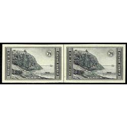 #762 Acadia Park Imperforate, Horizontal Pair Vertical Line