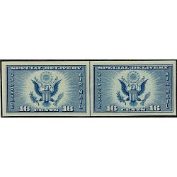 #771 Air Post Special Delivery, Horizontal Pair Vertical Line Pair