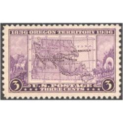 #783 3¢ Oregon Territory, Purple