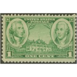 #785 1¢ Army, Washington & Greene, Green