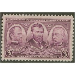 #787 3¢ Army, Sherman, Grant & Sheridan, Purple