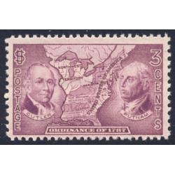 #795 3¢ Ordinance of 1787, Rose Purple