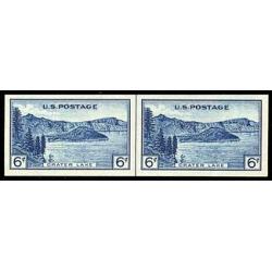 #761 Crater Lake Imperforate Horizontal Pair Vertical Line