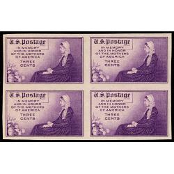 #755 Wisconsin, Imperforate Block of Four