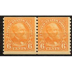 #723 6¢ Garfield, Coil Pair, NH