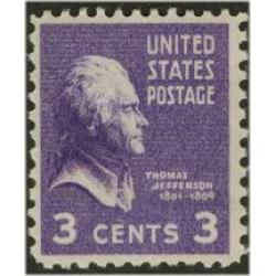 #807 3¢ Thomas Jefferson