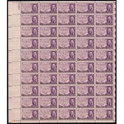 #946 Joseph Pulitzer, Publisher, Sheet of 50 Stamps (Perf Separations)