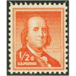#1030 Benjamin Franklin, Wet Printing