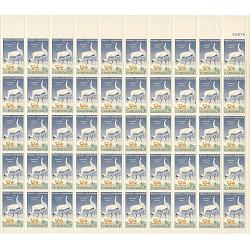 #1098 Wildlife Conservation, Whooping Crane, Sheet of 50
