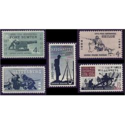 #1178-82 Civil War Centennial set of 5 Stamps