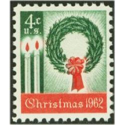 #1205 Christmas Wreath, First US Christmas Stamp