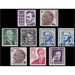 #1297-1305C Prominent Americans, Coils Set of Nine