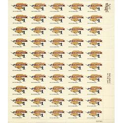 #1341 Flying Eagle, Airlift, Sheet of 50 Stamps
