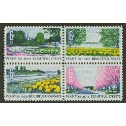 #1368a Beautification, Block of Four