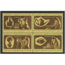 #1456-59 Colonial Craftsmen (Bicentennial), Four Singles