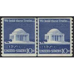 #1520 Jefferson Memorial, Coil Line Pair