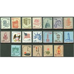 #1581//1612 Americana Issue, Complete Set of 22, Mint and Never Hinged