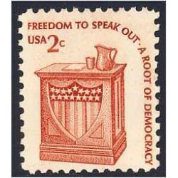 #1582b Freedom to Speak, Dull Gum, Cream Paper