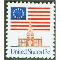 #1622C Flag & Independence Hall, Perforated 11¼