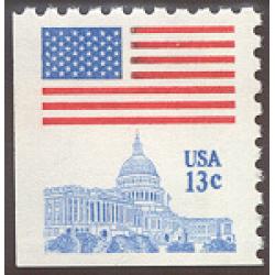 #1623B Flag Over Capitol, Booklet Single, Perf 10x9¾