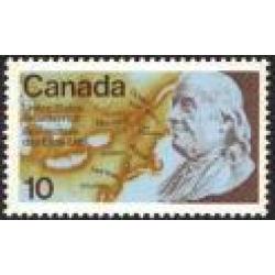 #1690 Canada #691 Joint Issue Benjamin Franklin