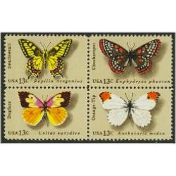 #1715a Butterflies, Block of Four