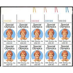 #1788 Special Olympics, Plate Block of 10