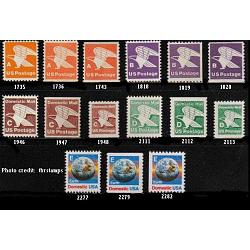 #1735//2282 Non-Denominated, Set of 15 "A" to "E" Rate